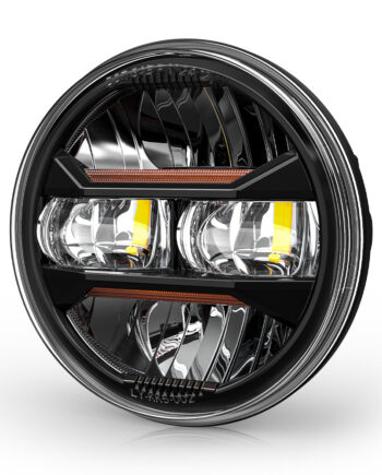 Ohaz 5.75-Inch LED Headlights for Harley Davidson with Amber Signal & White DRL